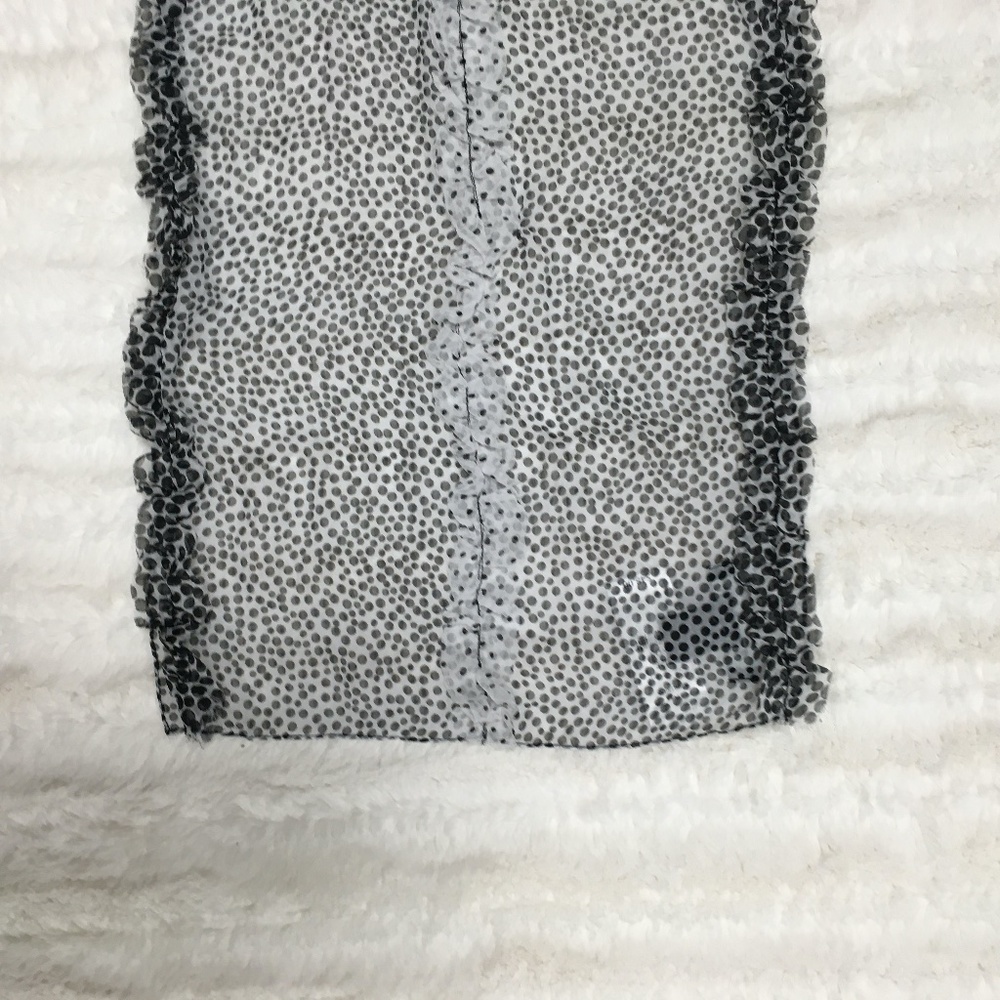 WHBM Black & White Polka Dot Scarf - OS